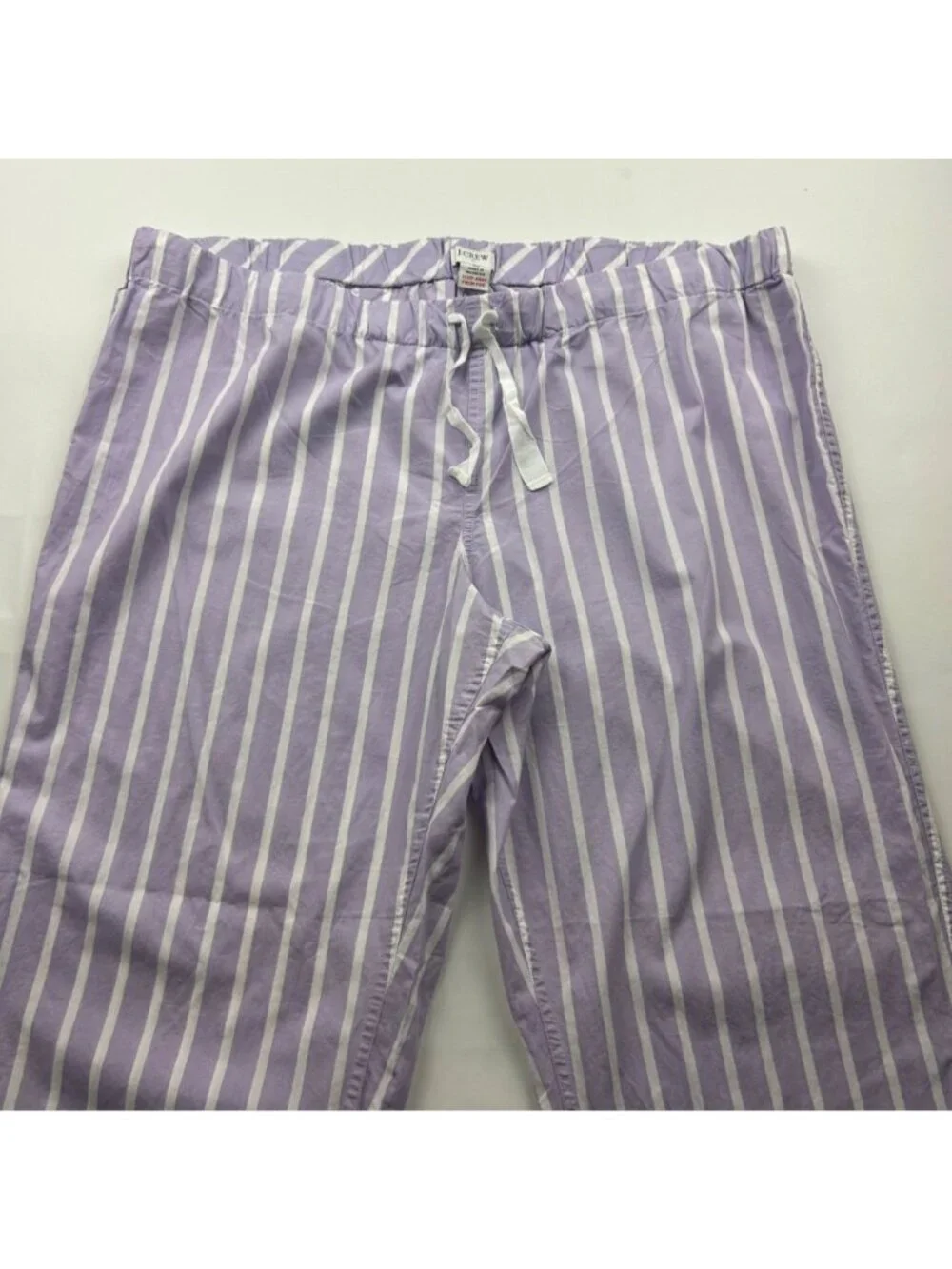 J. Crew Lavender Striped Cotton Pajama Pants XL